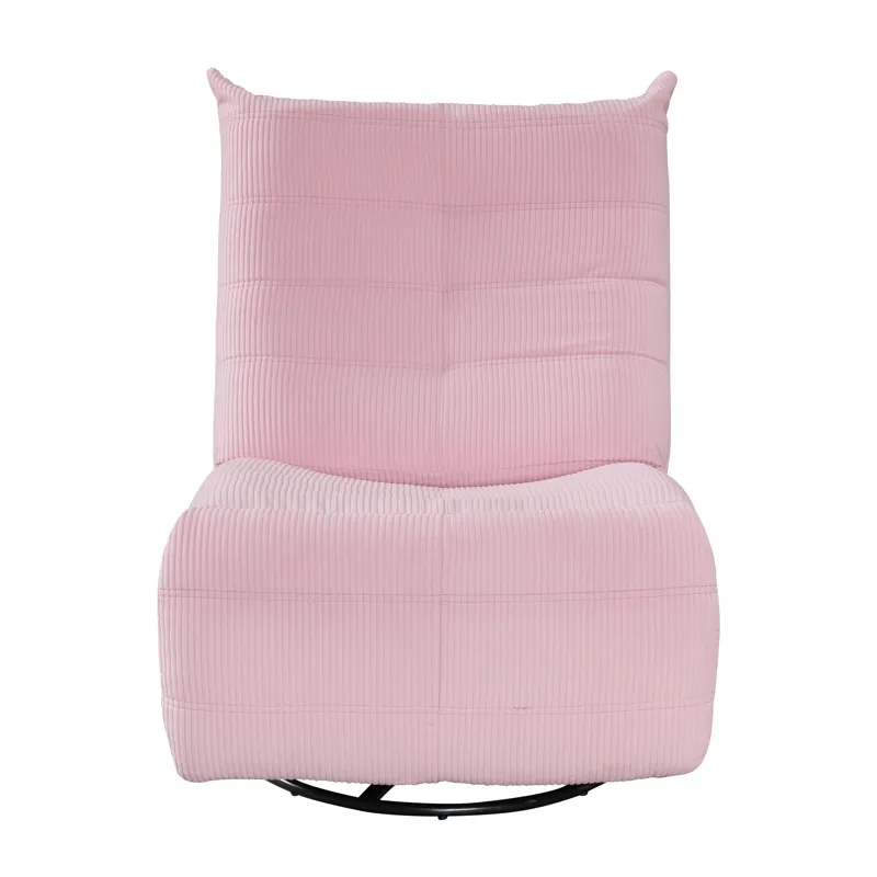 Georgena - Corduroy Swivel Glider Recliner - Pink