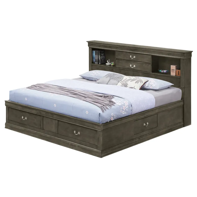 Louis Phillipe - G3105B-FSB Full Storage Bed - Gray