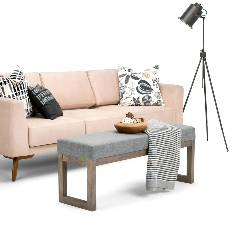 Milltown - Large Ottoman Bench - Grey