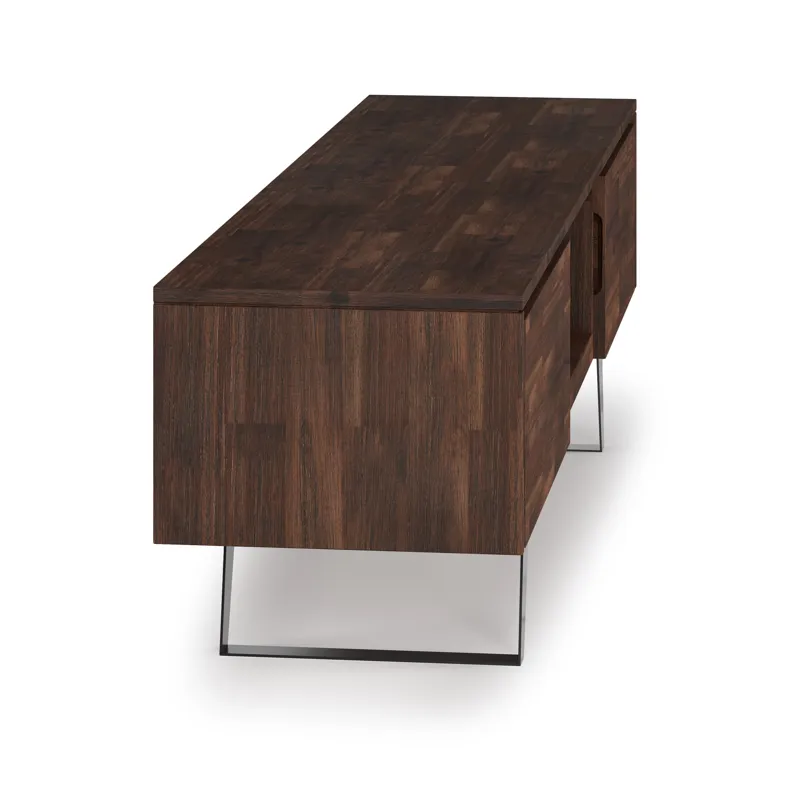 Lowry - 72" TV Media Stand - Distressed Charcoal Brown