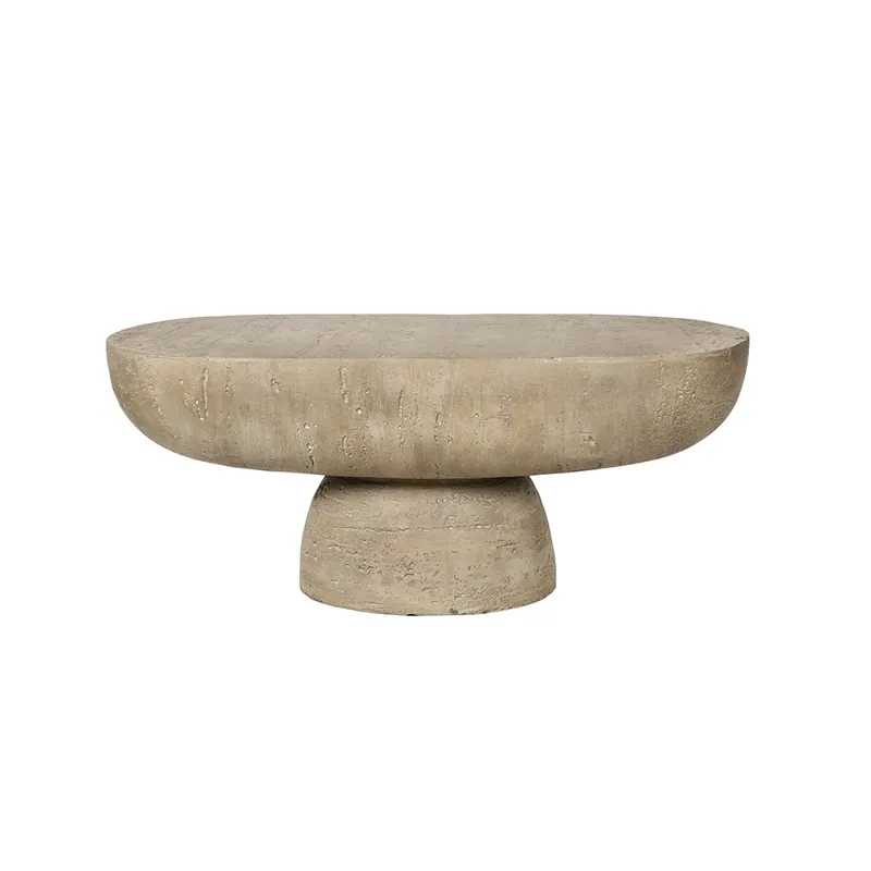 Oval Coffee Table - Cream