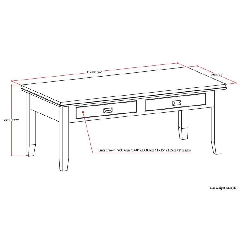 Artisan - Coffee Table - Russet Brown