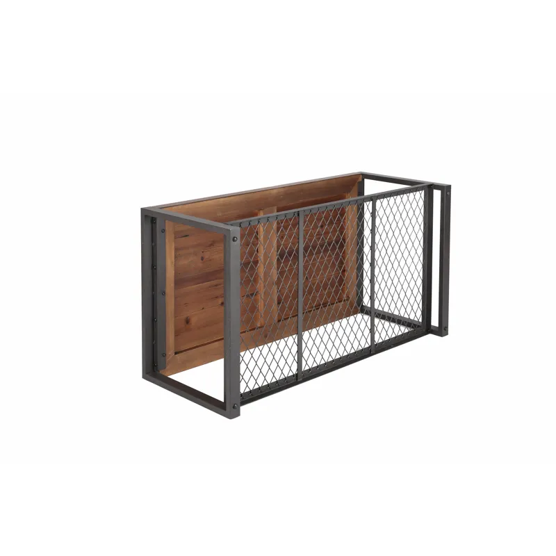 Console Coffee Table With Reclaimed Wood Finish, For Living Room - Natural
