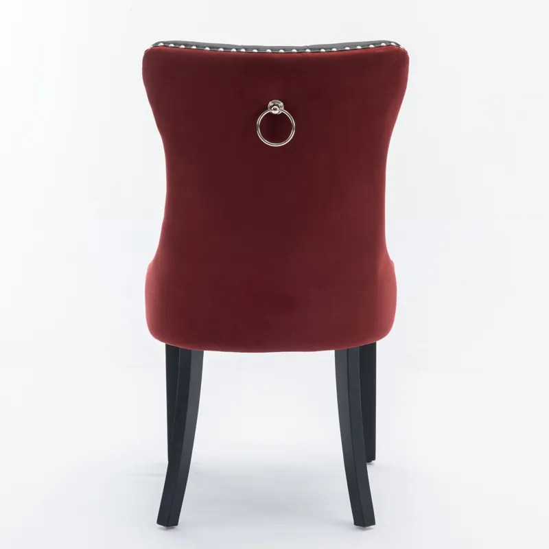 Nikki - Modern, High-End Tufted Solid Wood Contemporary PU And Velvet Upholstered Dining Chair With 