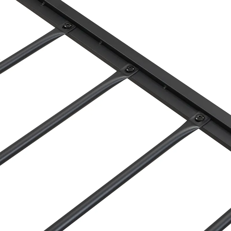 Queen Size Metal Platform Bed Frame With Upholsteryolstery Storage Function Headboard And USB Liner 