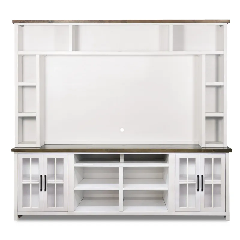 Hampton - 96" TV Stand - Jasmine Whitewash / Barnwood