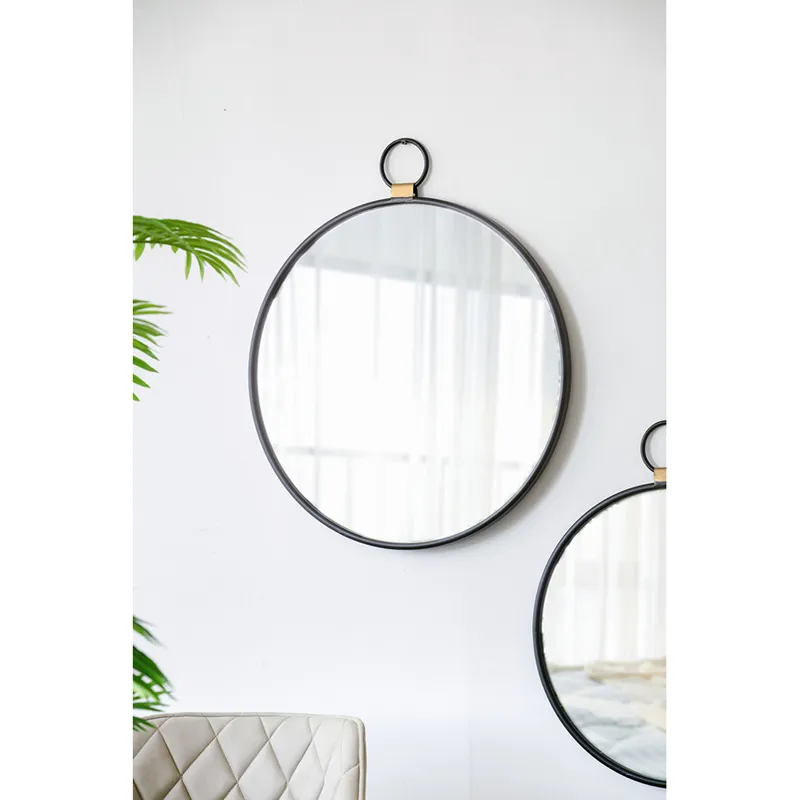 Wall Mirror With Black Frame, Contemporary Minimalist Accent Mirror For Living Room, Foyer, Entryway