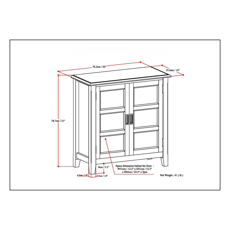 Burlington - Low Storage Cabinet - Black
