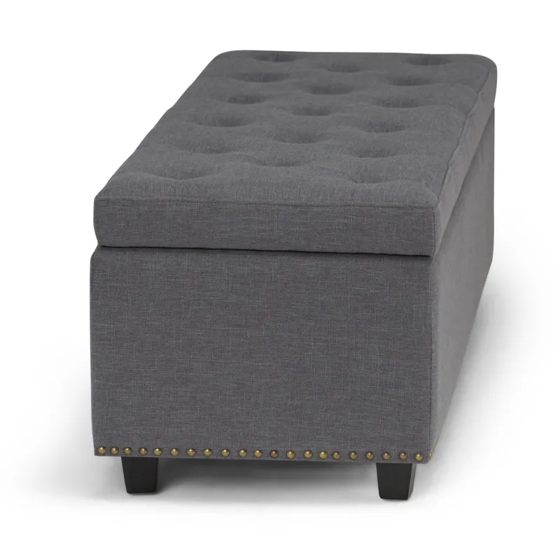 Hamilton - Storage Ottoman - Slate Grey