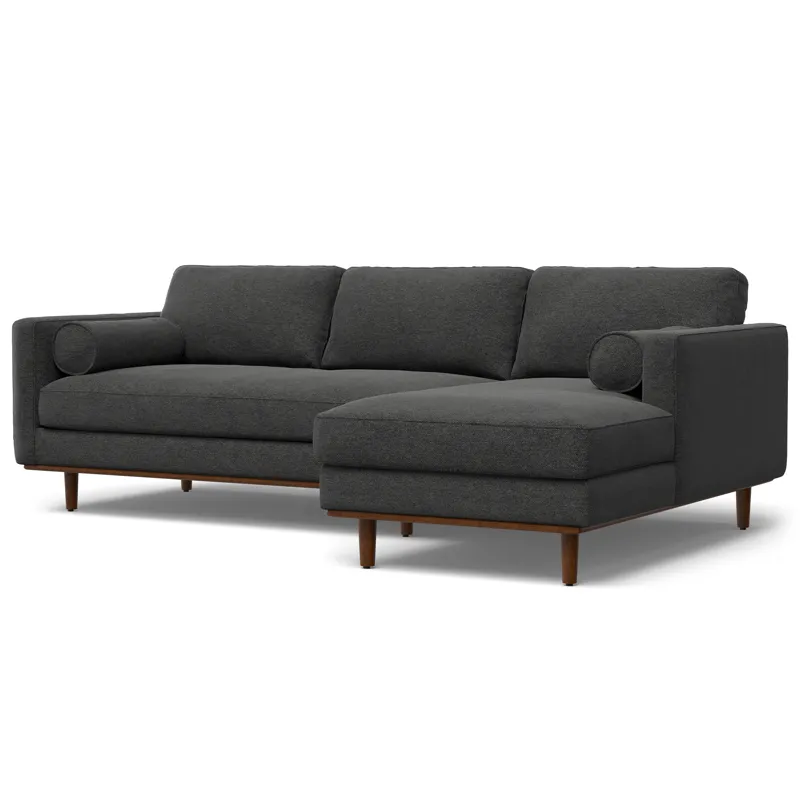 Morrison - Right Sectional Sofa - Charcoal Grey