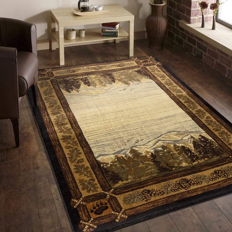 Nature\'s Nest - GC_CBL3009 Multi 2\' x 7\' Lodge Area Rug