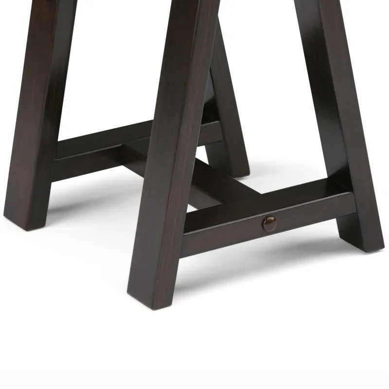 Sawhorse - Console Sofa Table - Dark Chestnut Brown