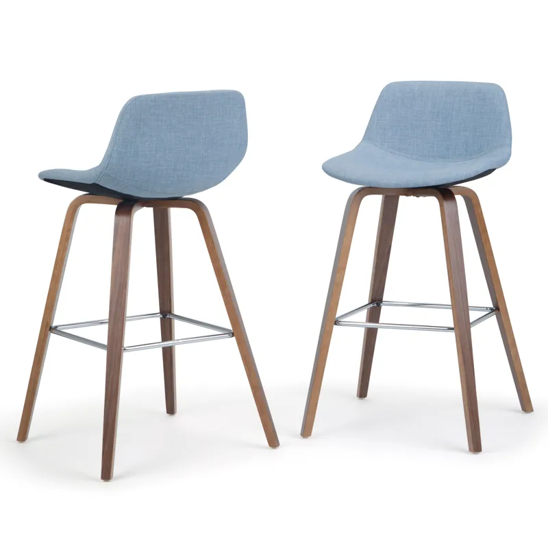 Randolph - Bentwood Counter Height Stool (Set of 2) - Denim Grey
