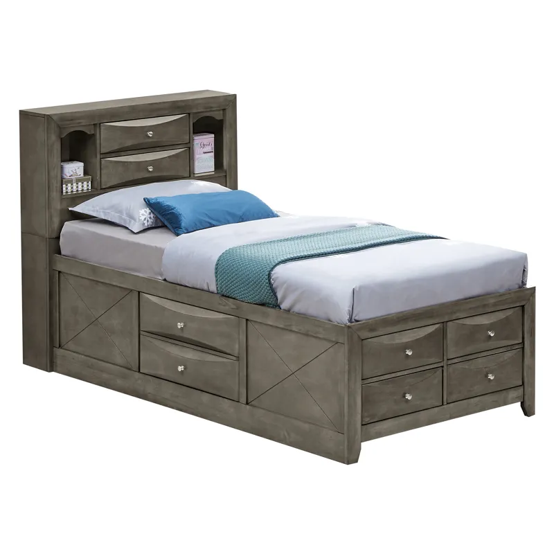 Marilla - G1505G-TSB3 Twin Storage Bed - Gray