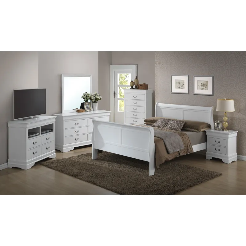 Louis Phillipe - G3190A-QB Queen Bed - White