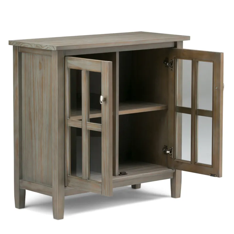 Warm Shaker - Low Storage Cabinet - Distressed Grey