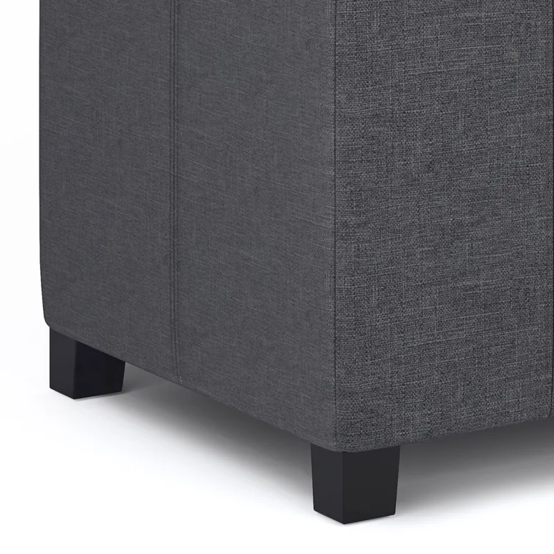 Dover - Storage Ottoman Bench - Slate Grey