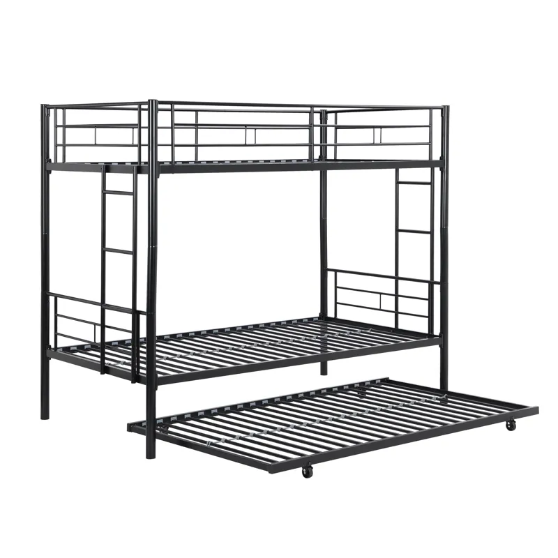 Bunk Bed With Trundle - Black