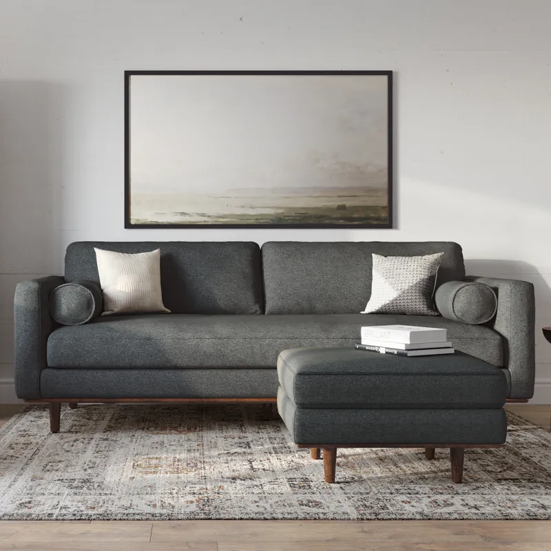 Morrison - 89\" Sofa - Charcoal Grey
