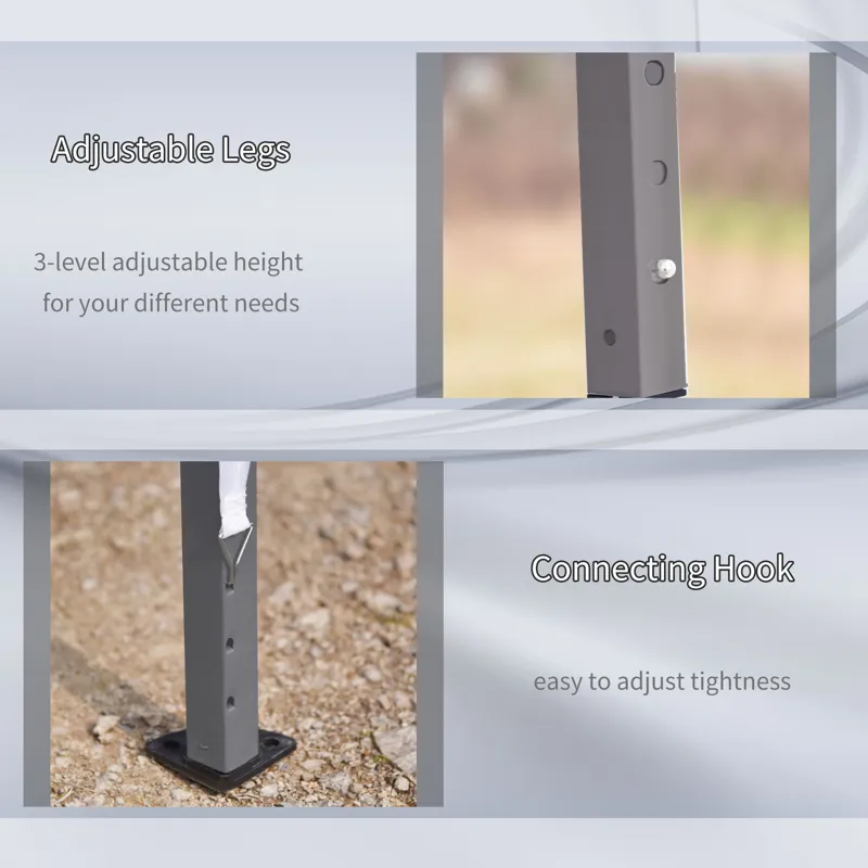 Outsunny - 10\' x 19.2\' Pop Up Canopy Tent, Heavy Duty Tent For Parties, Outdoor Instant Gazebo Sun