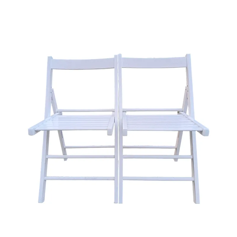 Folding Chair, Foldable Style (Set of 2) - White