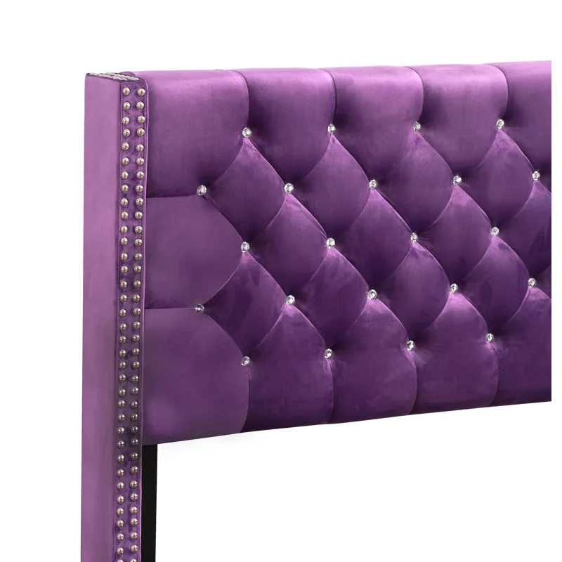 Julie - G1921-QB-UP Queen Upholstered Bed - Purple