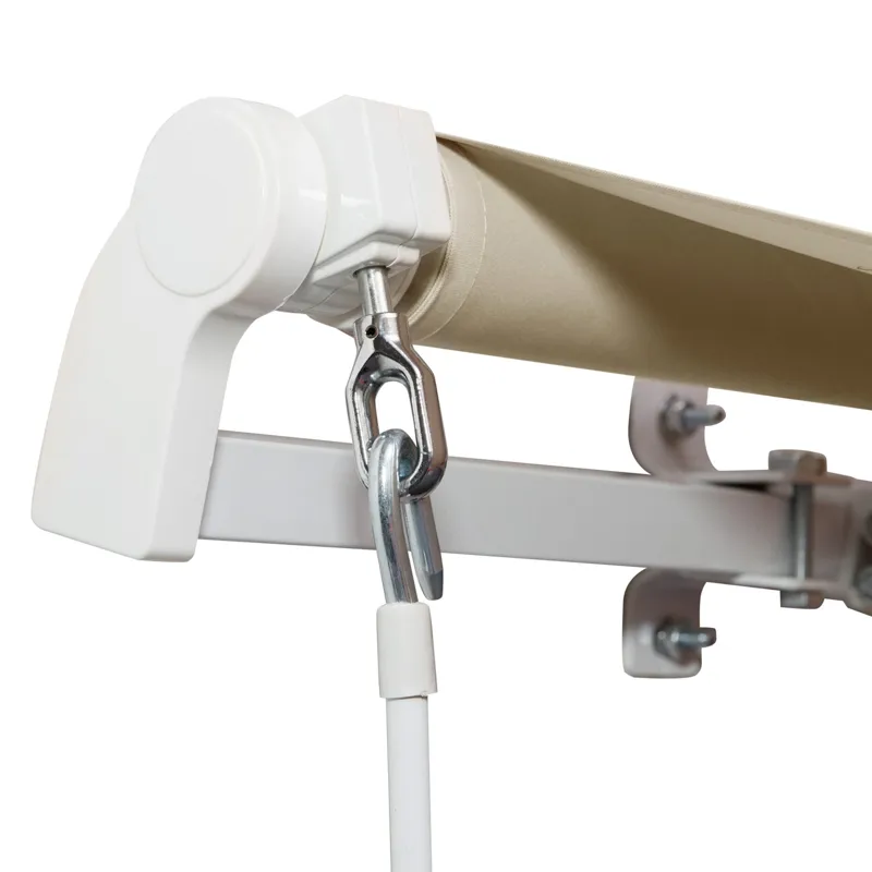 Outsunny - 12\' x 8\' Retractable Awning Patio Awnings Sun Shade Shelter With Manual Crank Handle, 2