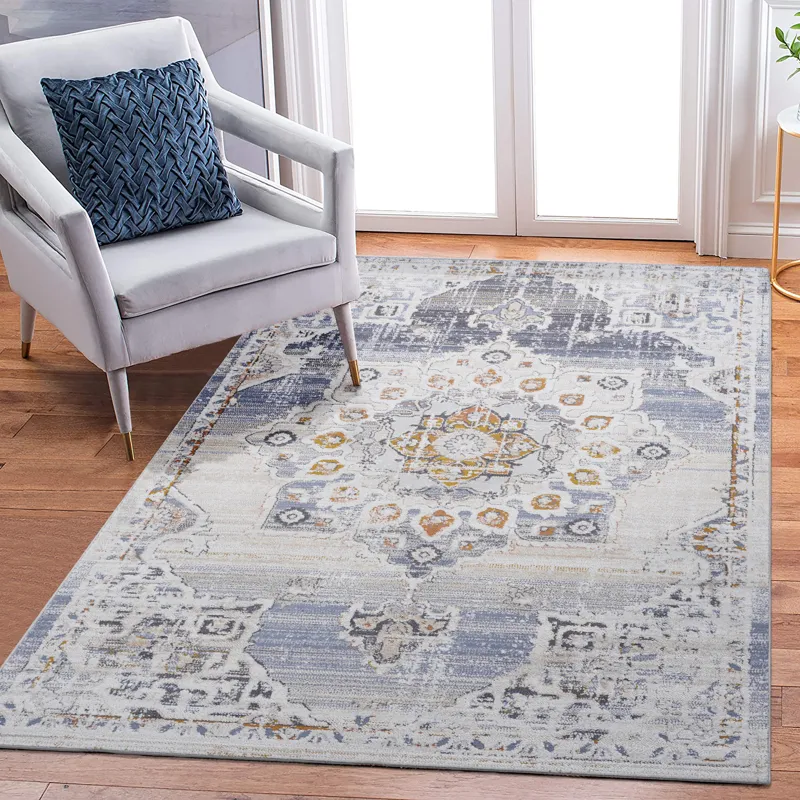6\' x 9\' Medallion Non-Shedding Living Room Bedroom Dining Home Office Stylish And Stain Resistant 