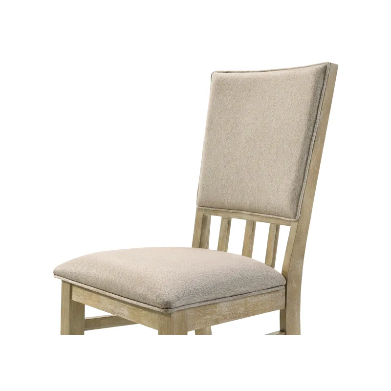 Brutus - 19\" Wide Contemporary Fabric Dining Chair (Set of 2) - Reclaimed Wheat