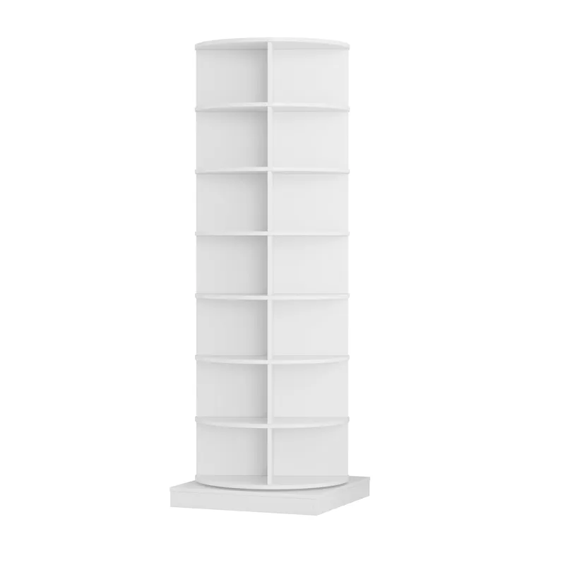New 360 Rotating Shoe Cabinet 7 Layers Holds Up To 28 Paris Of Shoes - White