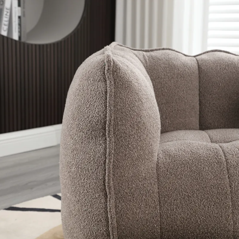 Soft Bean Bag Chair With High Resilient Foam (Chips) - Coffee