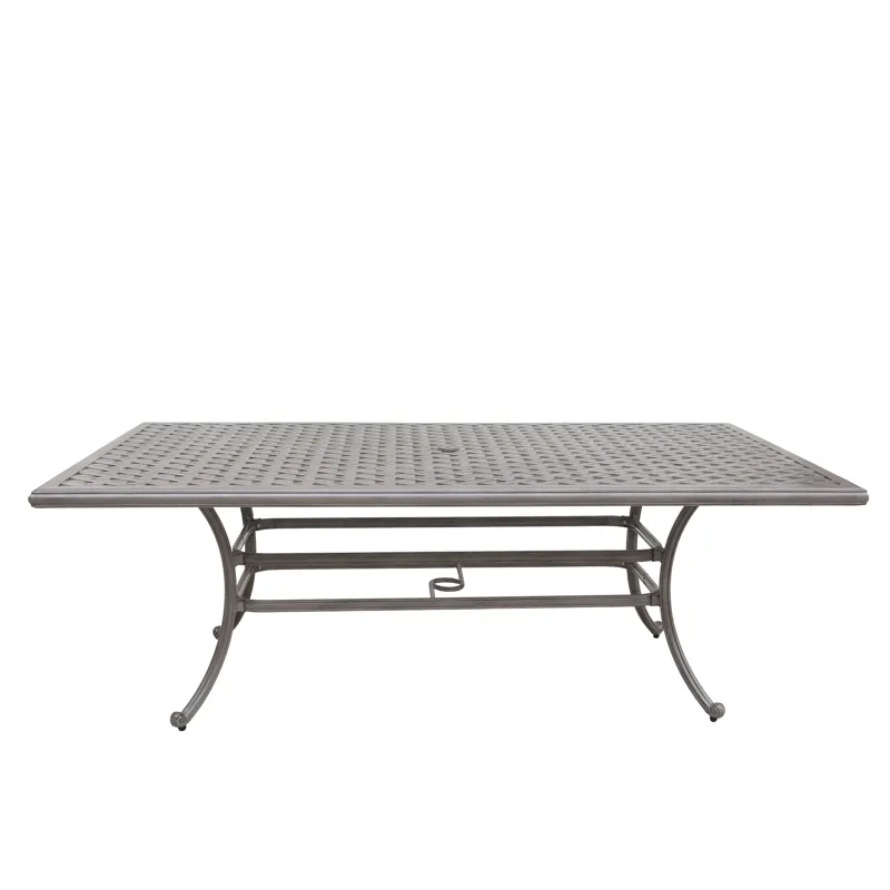46X86\" Cast Aluminum Rectangle Table - Gray