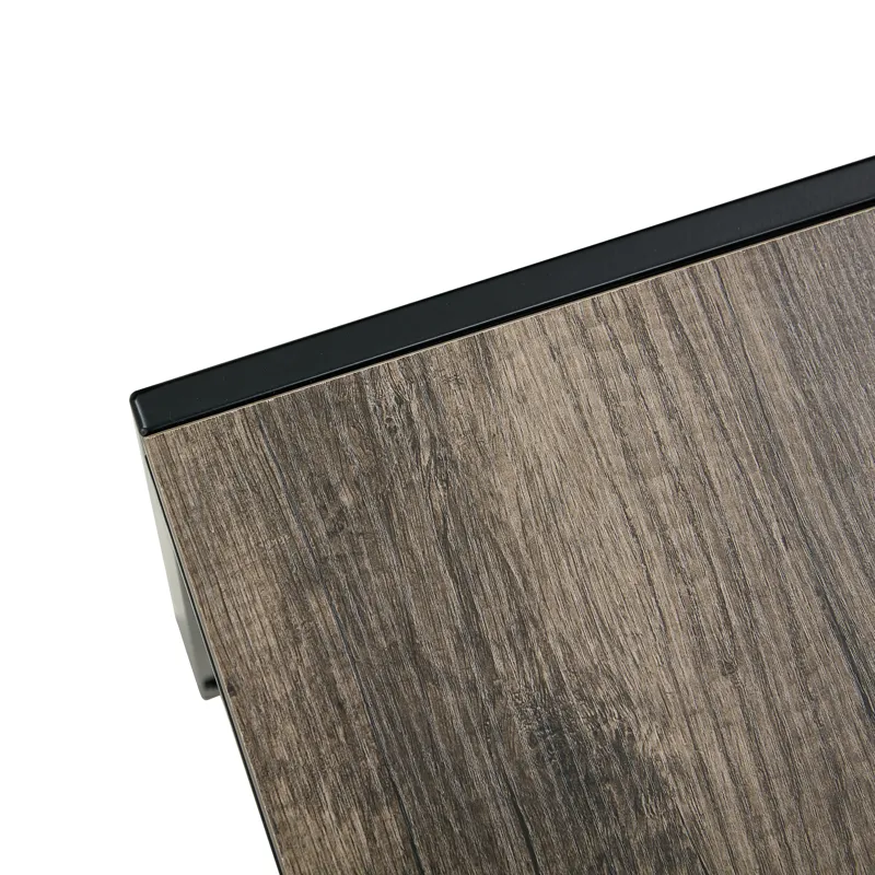 Nesting Coffee Table (Set of 2), Square Modern Stacking Table With Wood Finish For Living Room - Gra