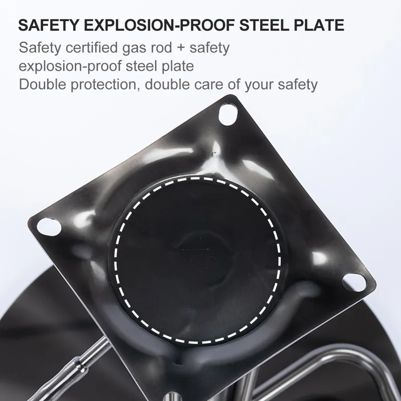 Black Titanium Stainless Steel Bar Stool, Grade Modern Leather Bar Chair With Backrest, Swivel Adjus