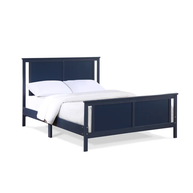 Connelly - Full Bed - Midnight Blue/Vintage Walnut