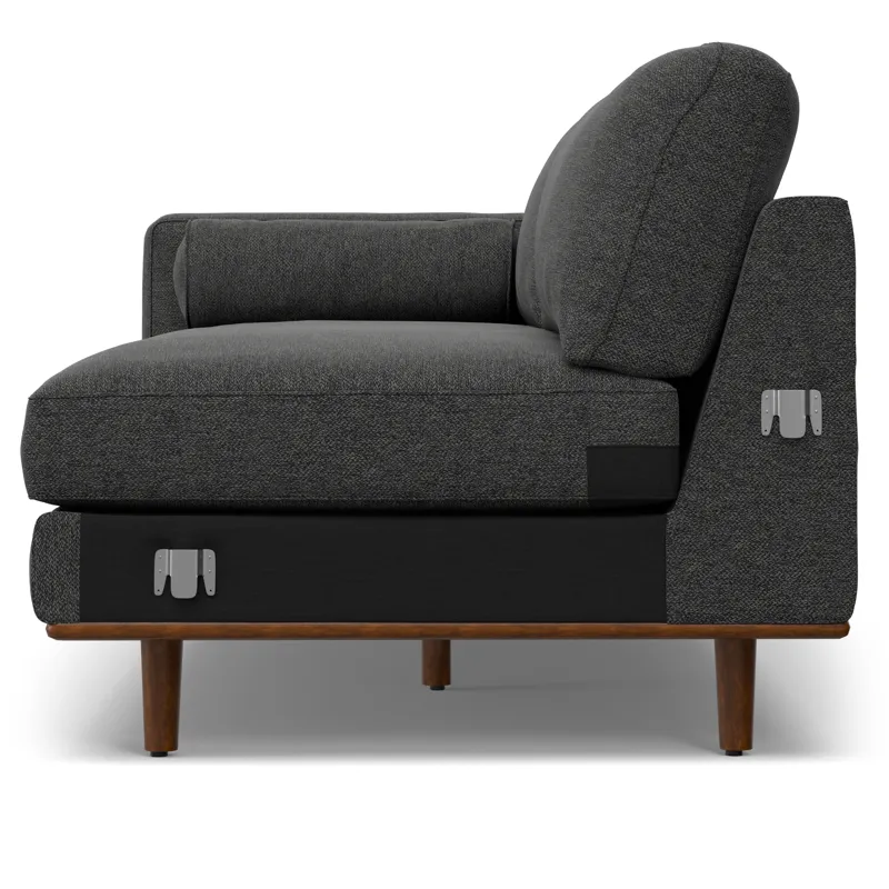 Morrison - Right Sectional Sofa - Charcoal Grey