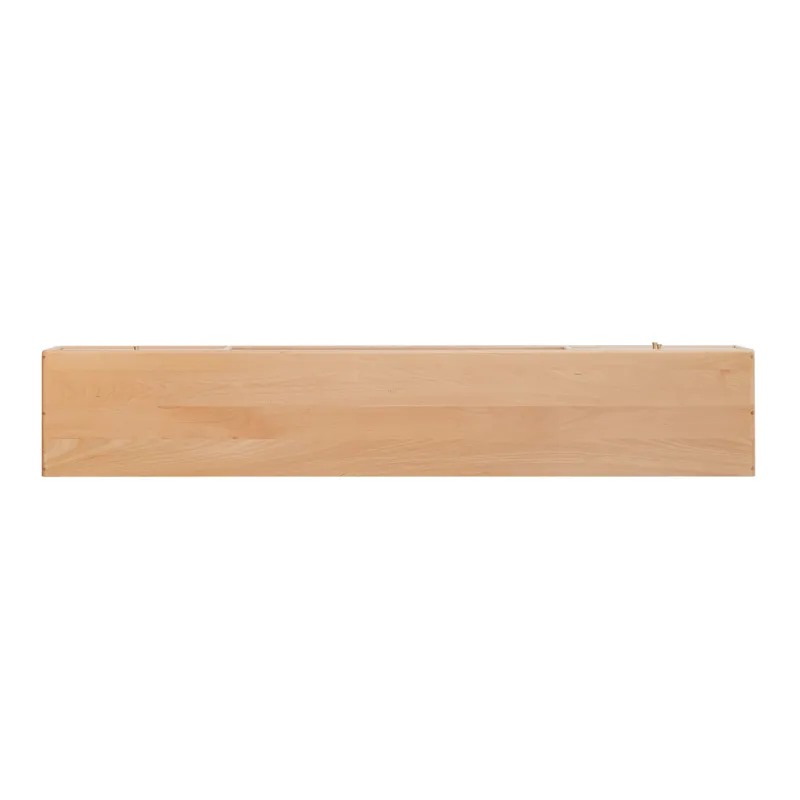TV Cabinet With Chinese Changhong Glass Doors, Two Drawer Storage Space TV Standing - Natural