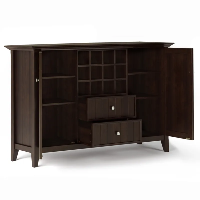 Bedford - Sideboard Buffet and Wine Rack - Dark Chestnut Brown