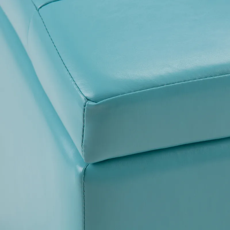 Cosmopolitan - Storage Ottoman - Soft Blue