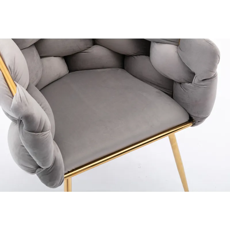 Luxury Modern Simple Leisure Velvet Single Sofa Chair Bedroom Lazy Person Household Dresser Stool Ma