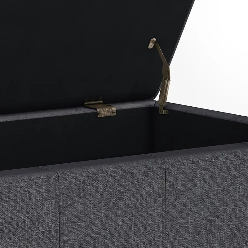 Dover - Storage Ottoman Bench - Slate Grey