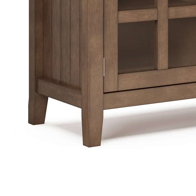 Acadian - 60" TV Media Stand - Rustic Natural Aged Brown