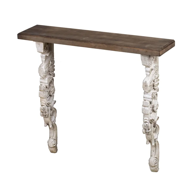 Classic Vintage Wall Shelf - Brown / Antique White