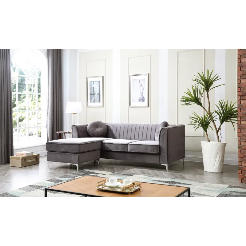 Delray - G790B-SC Sofa Chaise (3 Boxes) - Gray