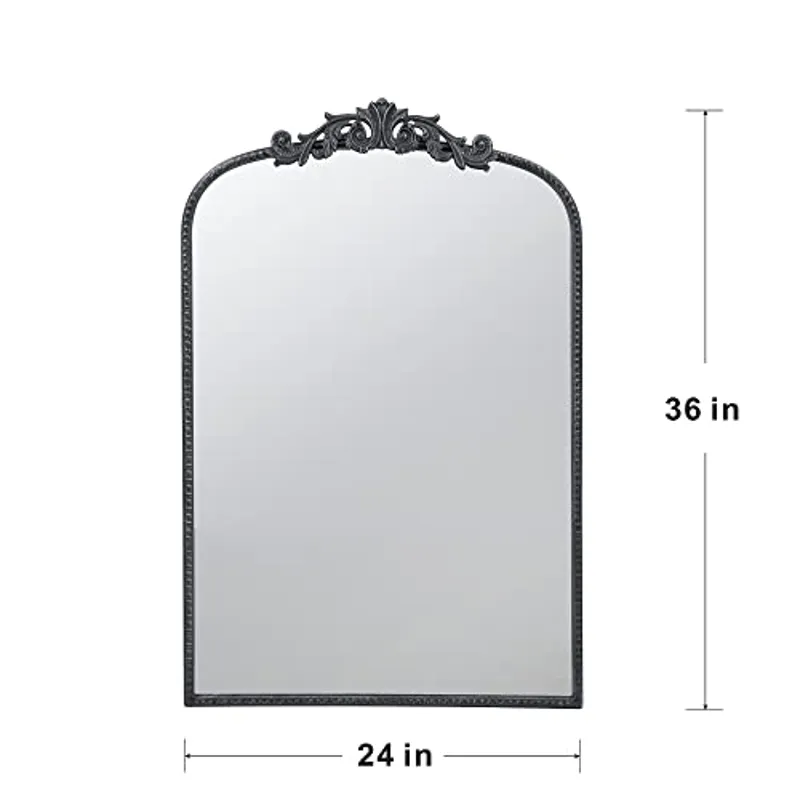 Classic Design Mirror With And Baroque Inspired Frame For Bathroom, Entryway Console Lean Against Wa