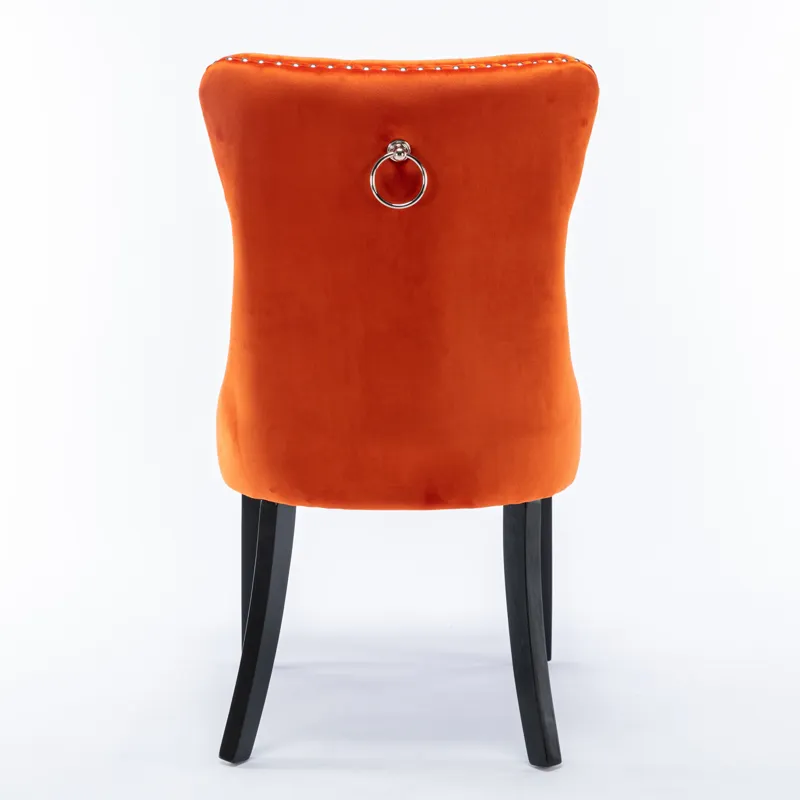 Nikki - Modern, High-End Tufted Solid Wood Contemporary Velvet Upholstered Dining Chair With Wood Le