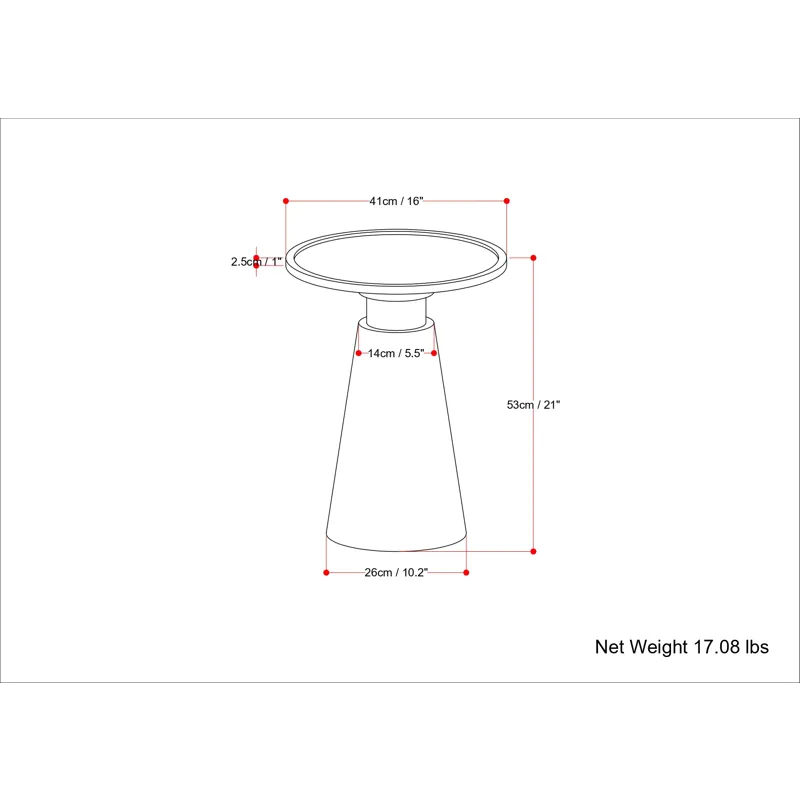 Kramer - Side Table - Cognac