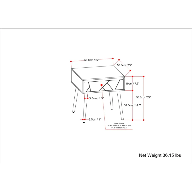 Jager - Side Table - Natural