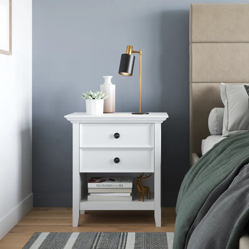 Amherst - Bedside Table - White