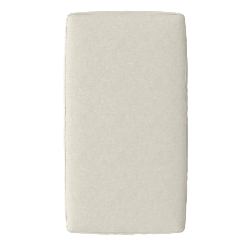 Ava - Mid Century Ottoman - Cream